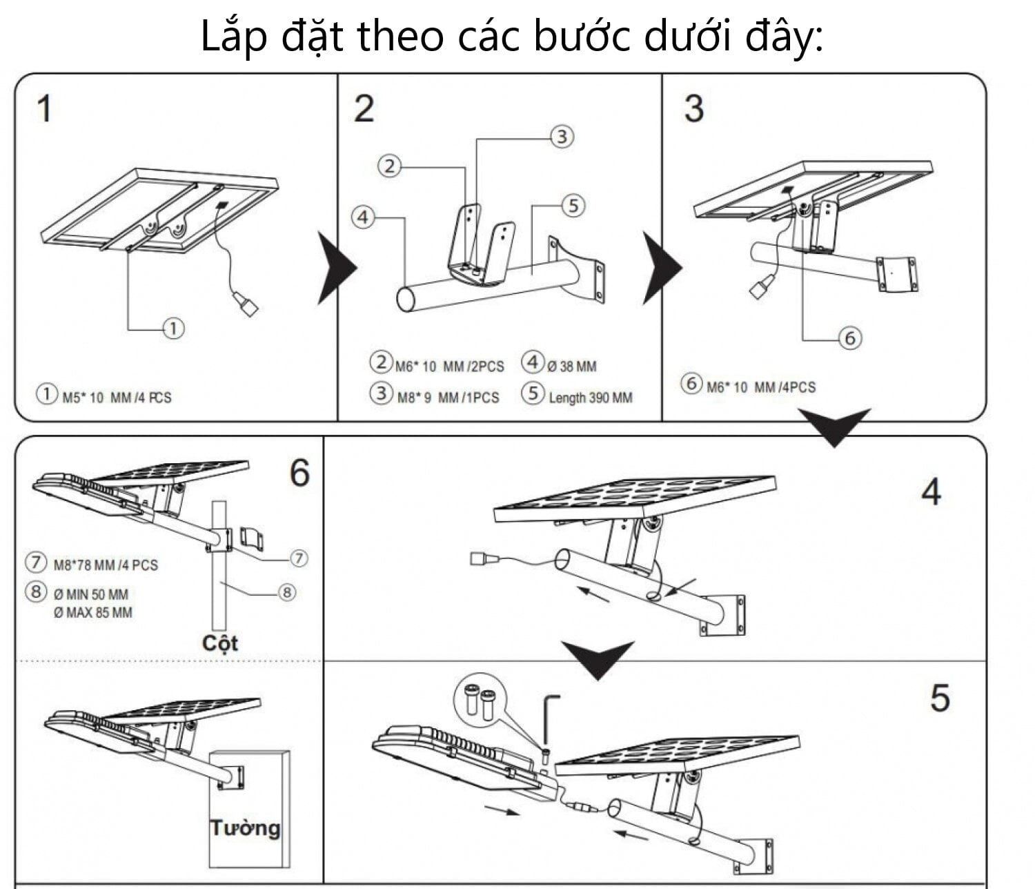 trụ đèn năng lượng mặt trời
